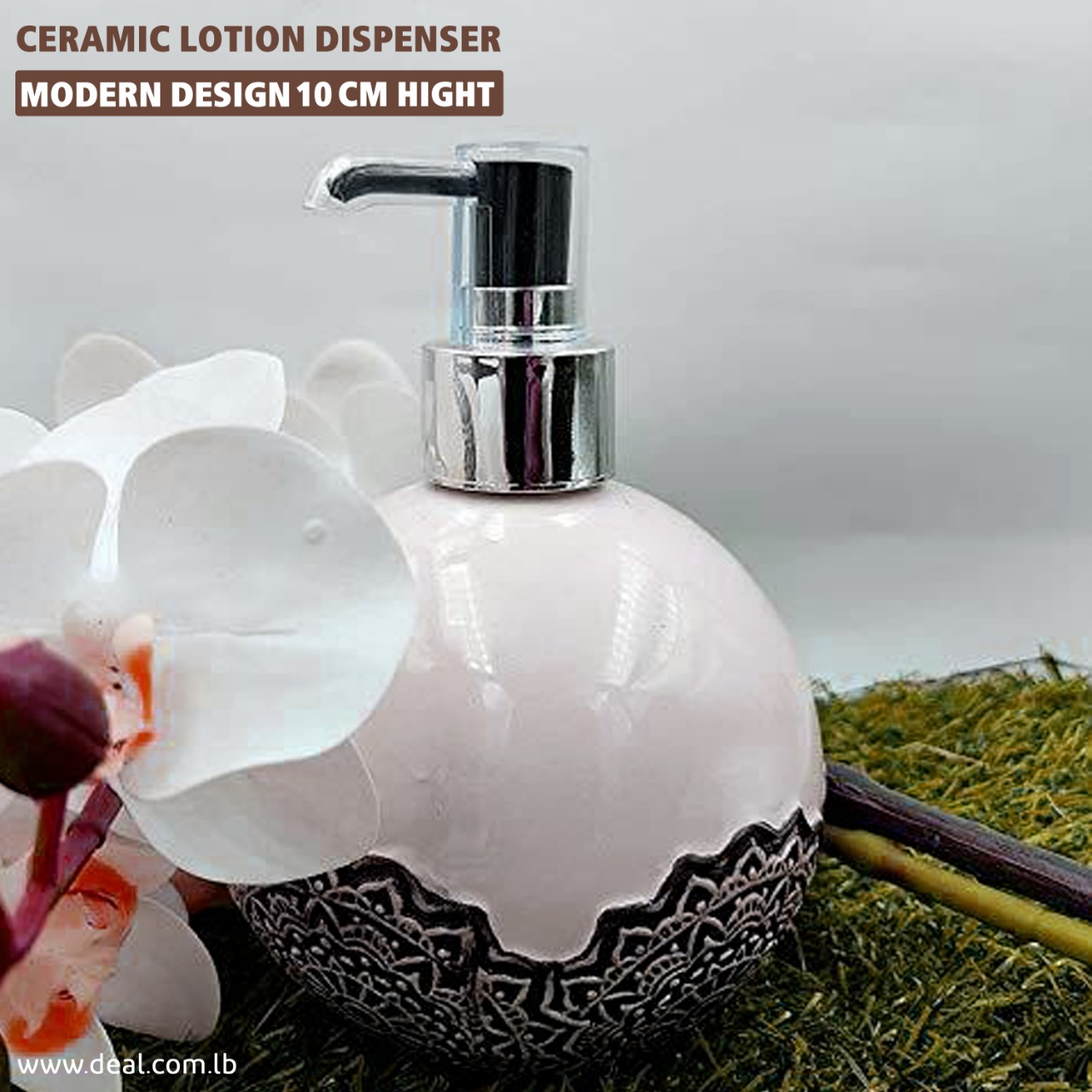 Modern Design Ceramic Lotion Dispenser | 10cm Bottle Hight
